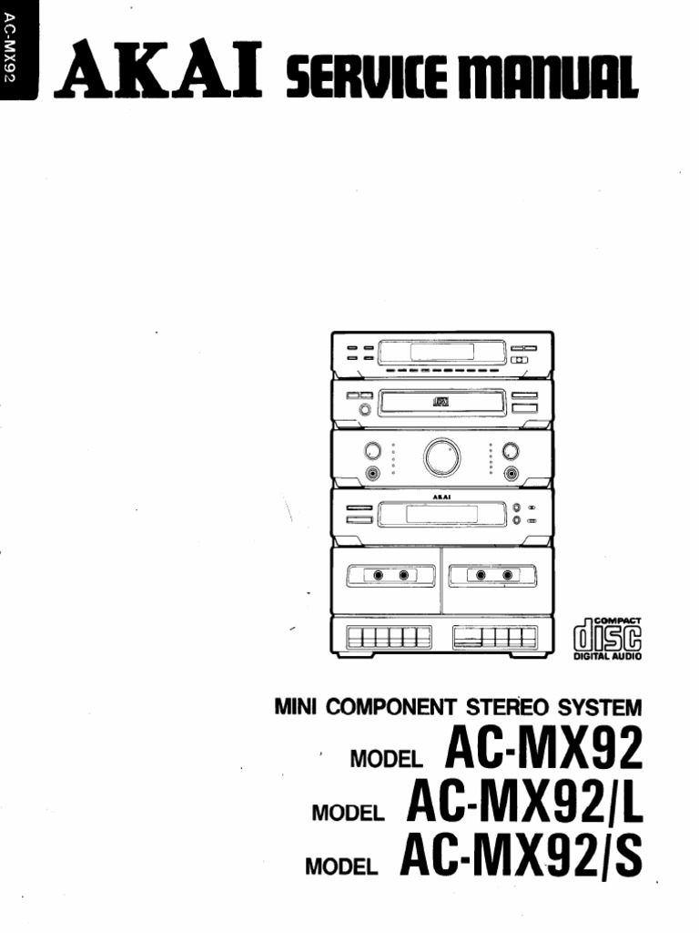 AC-MX92 Mini Component System Guide | PDF | Information And