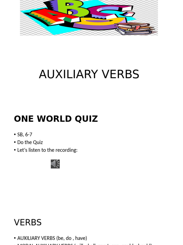 Auxiliary Words | PDF