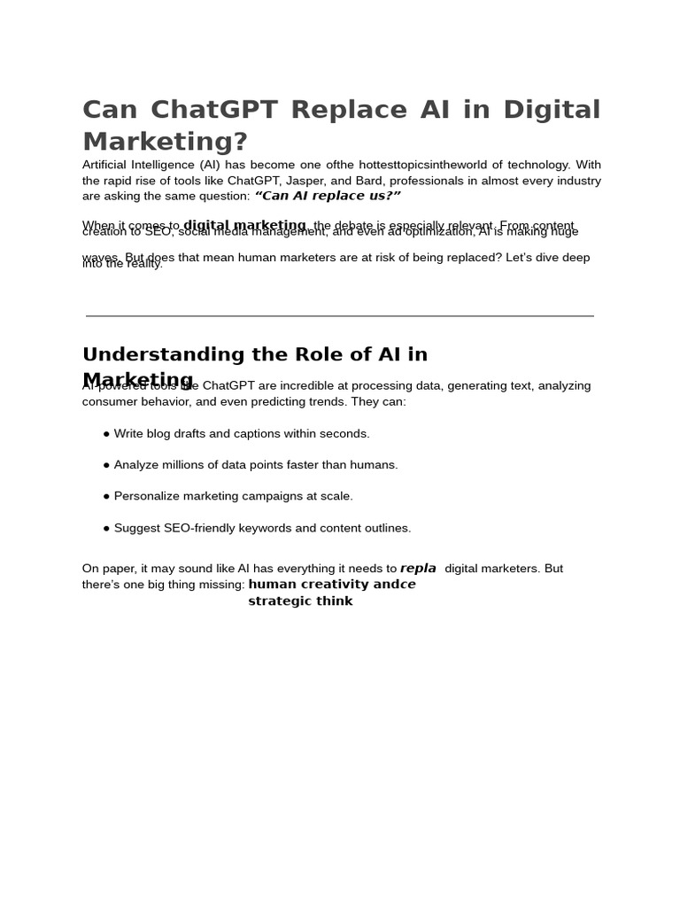 AI in Digital Marketing | PDF | Artificial Intelligence | Intelligence ...