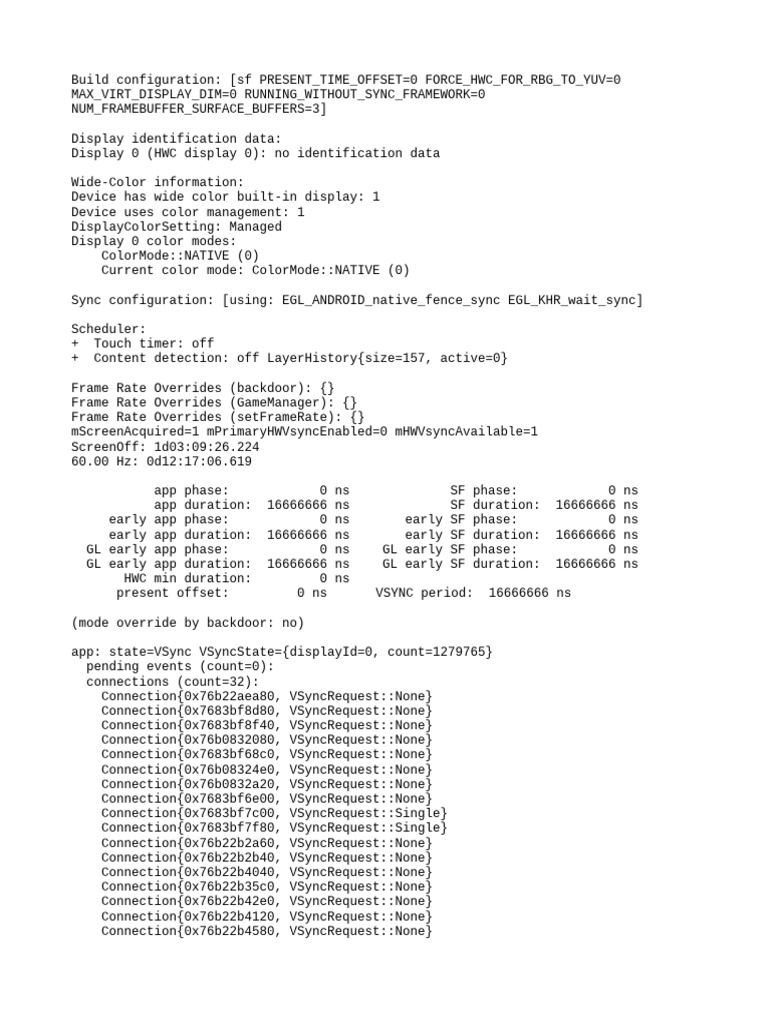 Display Configuration and Performance Data | PDF | Computer ...