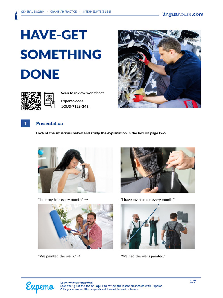 Have-Get Something Done Exercises | PDF