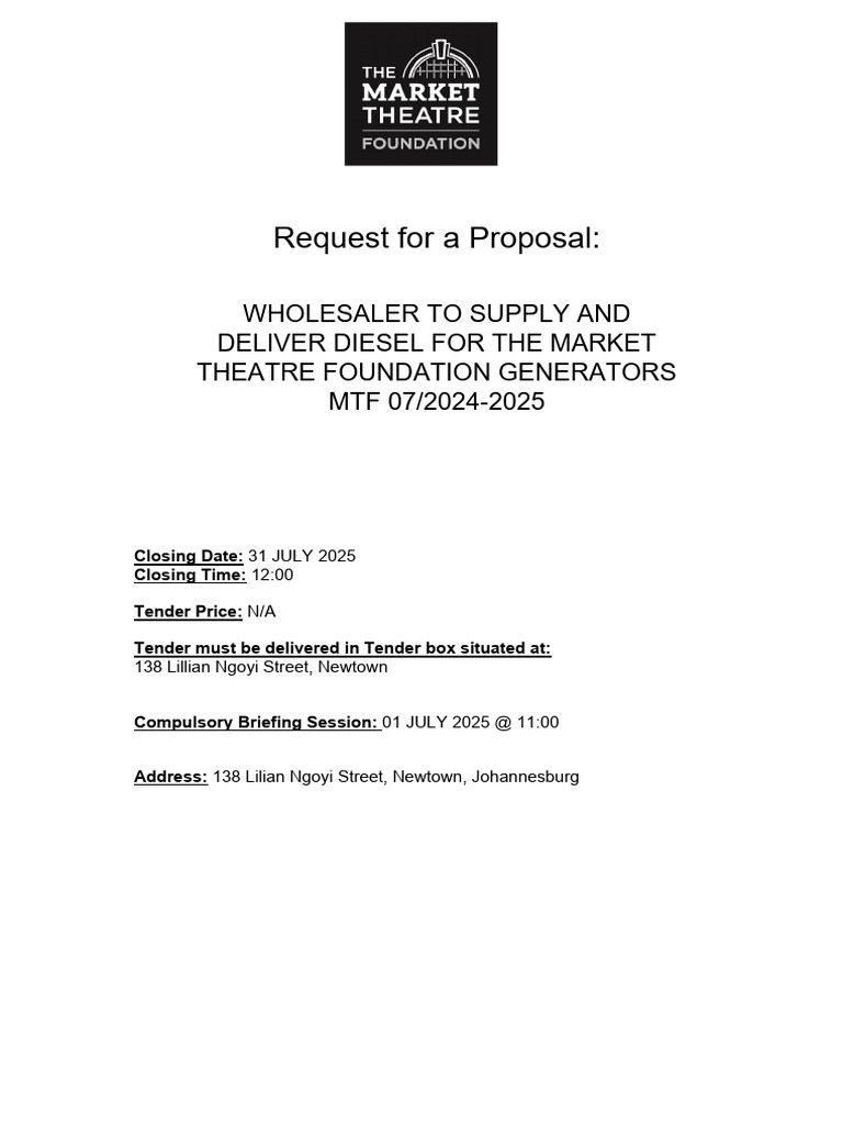 Request For A Proposal | PDF | Request For Proposal | Prices