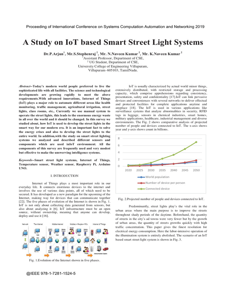 IoT Smart Street Light Systems Study | PDF | Internet Of Things ...