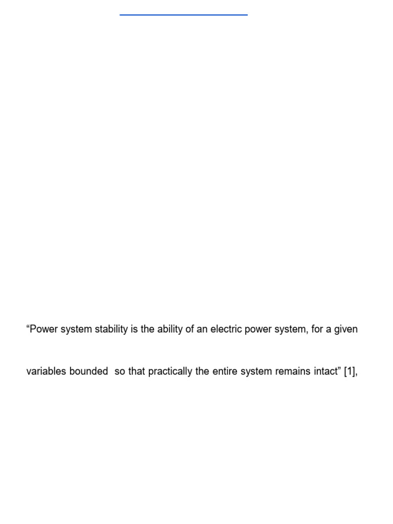 Power System Stability Overview | PDF | Steady State | Electric Power ...
