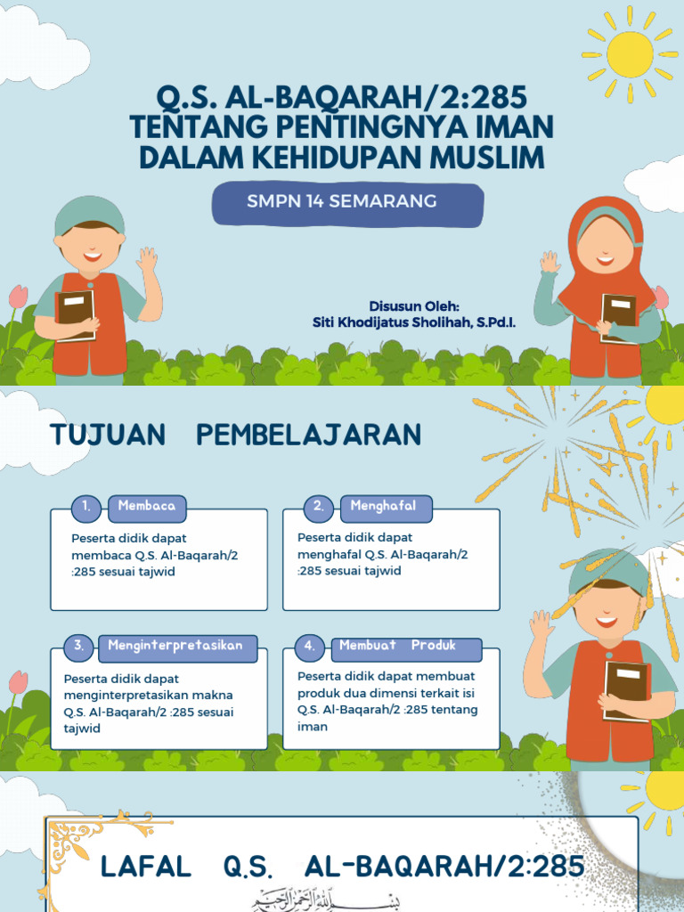 Q.S. Al-Baqarah (2) 285 Tentang Pentingnya Iman Dalam Kehidupan Muslim ...
