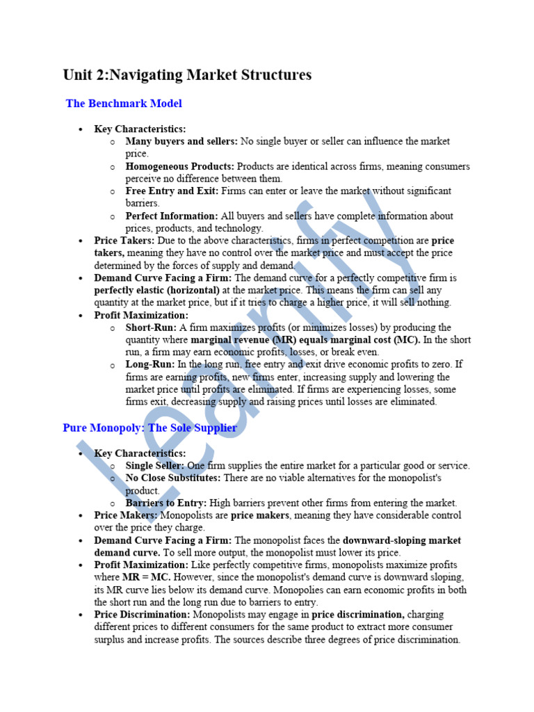 Understanding Market Structures | PDF | Monopoly | Profit (Economics)