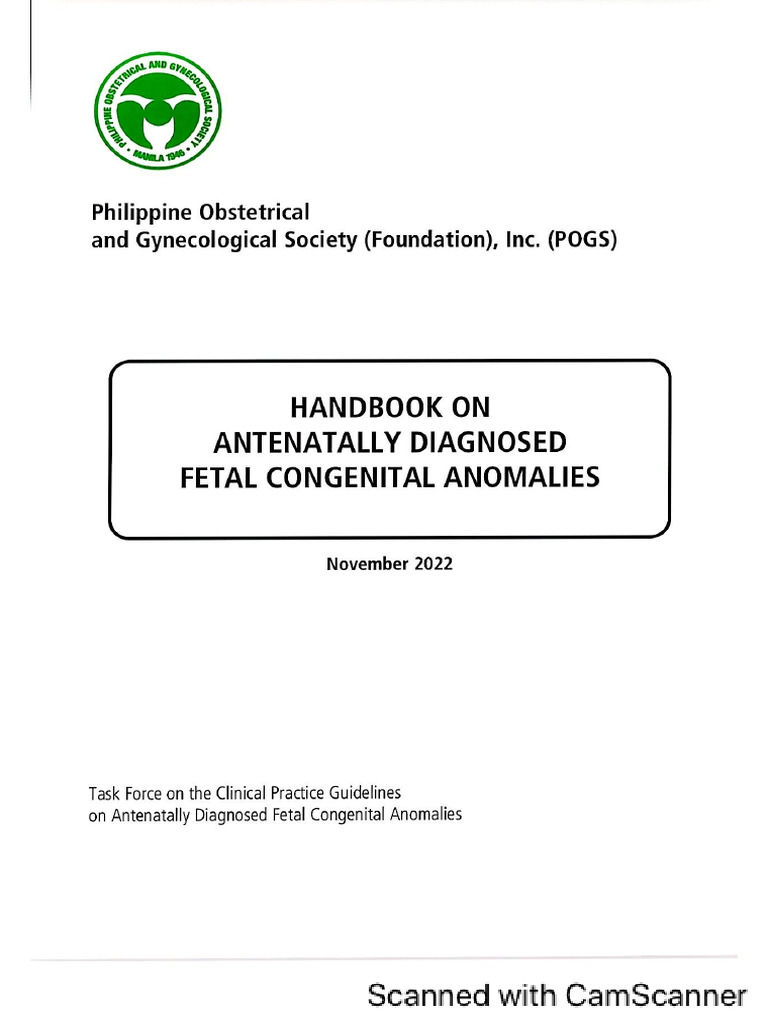 2022 POGS CPG Fetal Congenital Anomalies | PDF