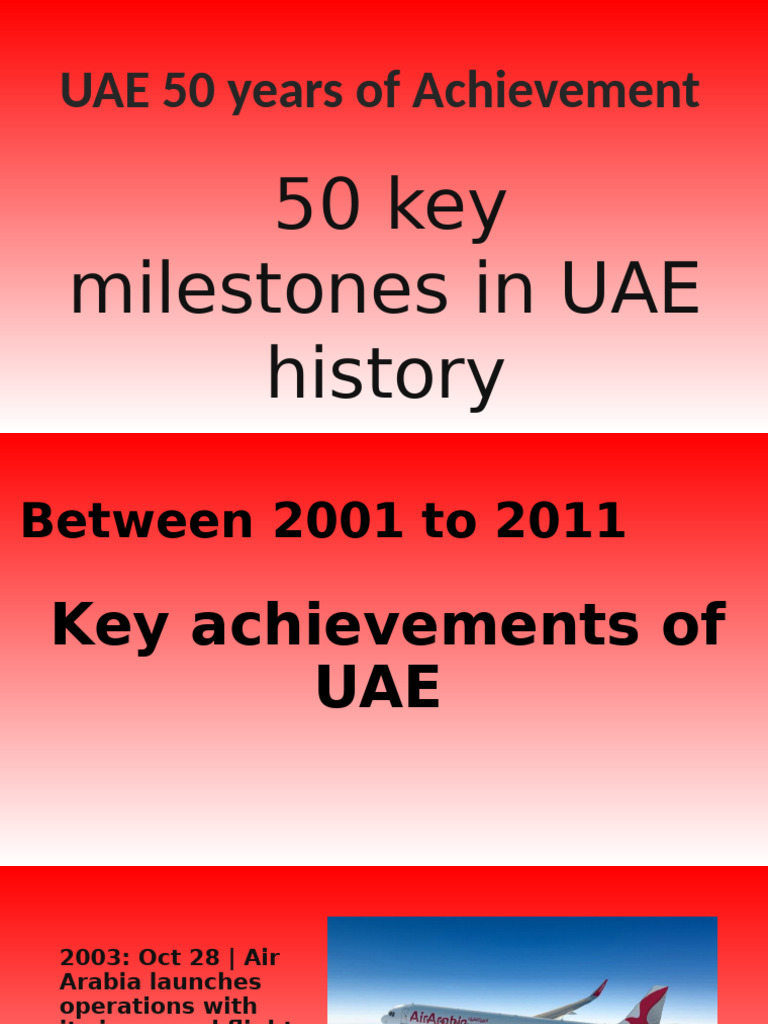 2001-2011 UAE Achievements | PDF