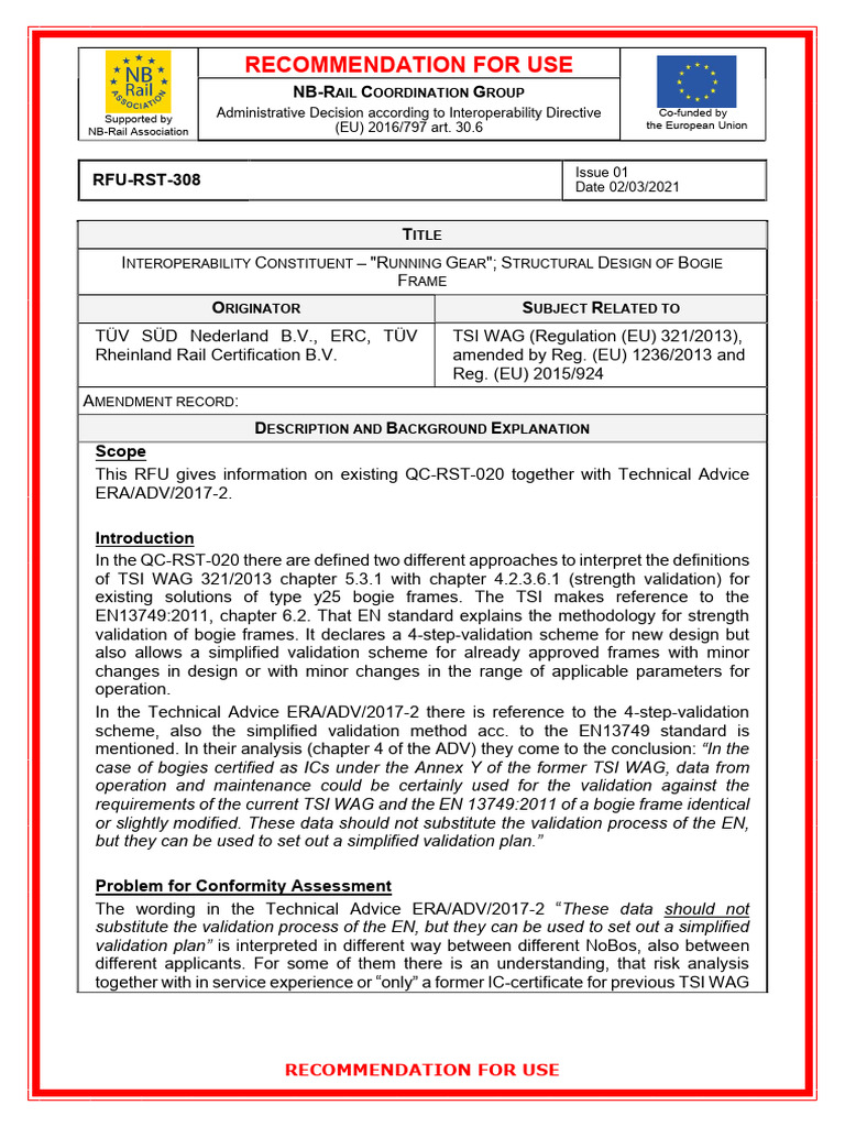 RFU for Bogie Frame Design Validation | PDF