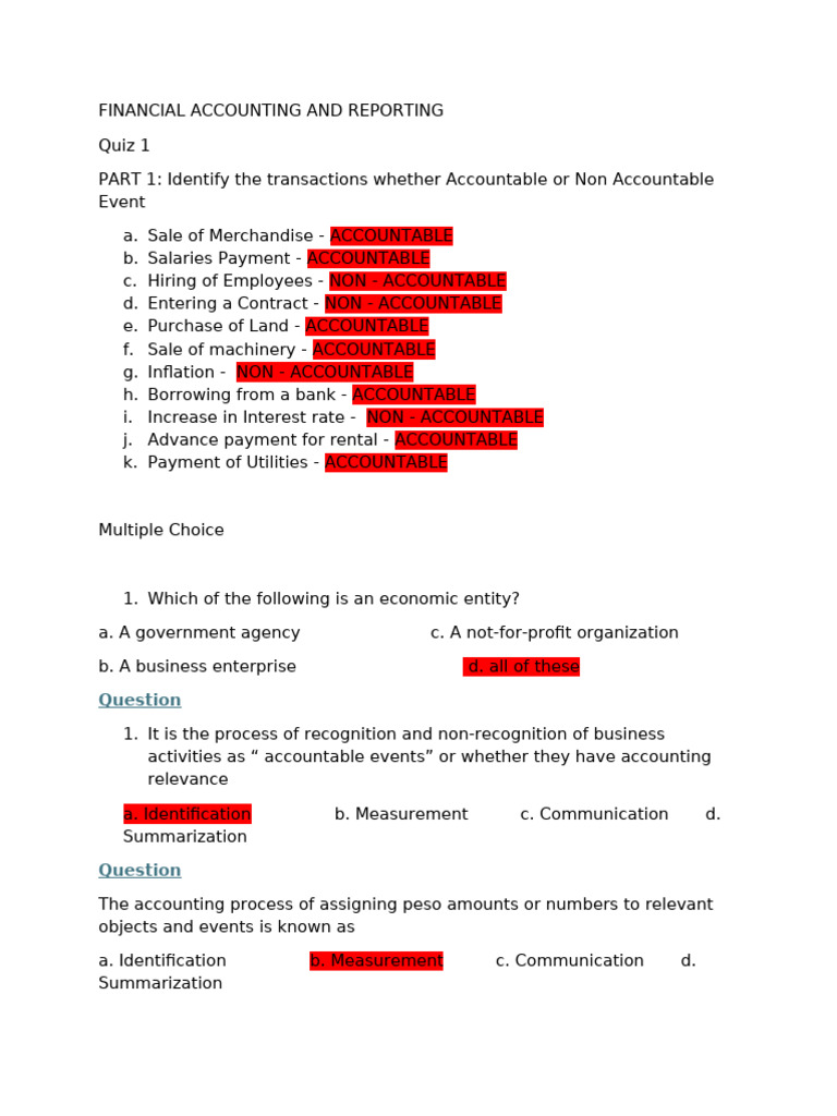 Financial Accounting and Reporting | PDF | Expense | Equity (Finance)