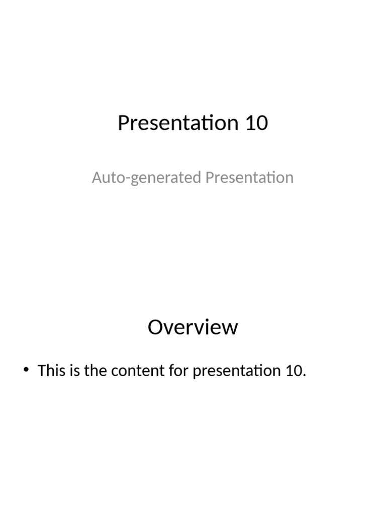 Presentation 10 | PDF