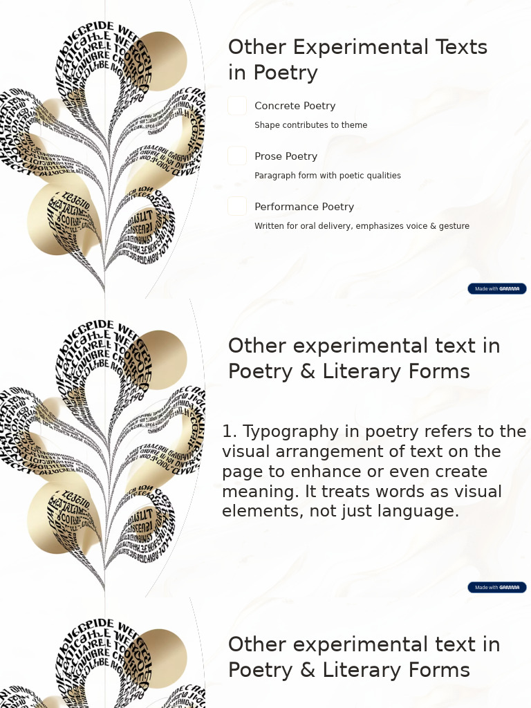 L5 Typography in Poetry and Literary Forms | PDF | Typography | Typefaces