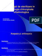 Principii de Sterilizare În Patologia Chirurgicală Oftalmologică