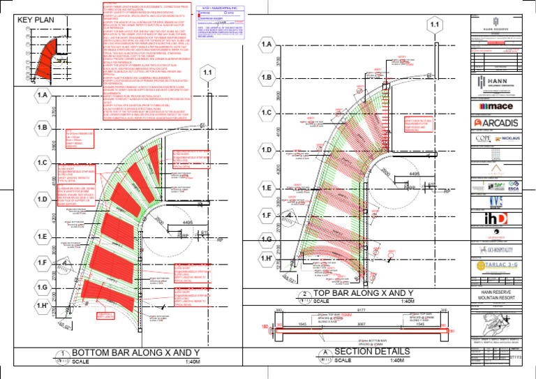 Rebar Layout and Section Details | PDF | Materials | Concrete