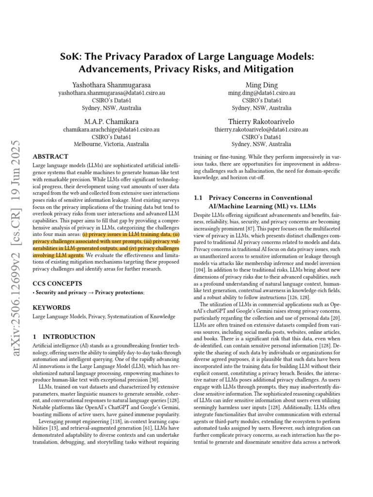 Privacy Challenges in Large Language Models | PDF | Privacy ...