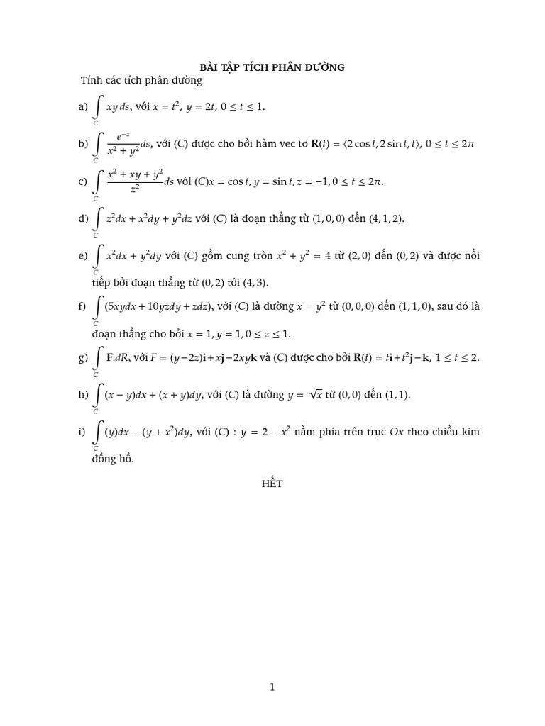 Btvn Tich Phan Duong Pdf