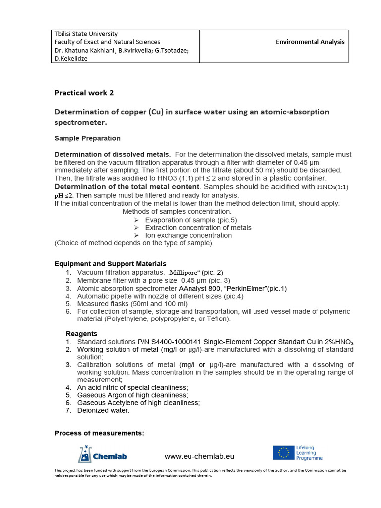 0039 Copper Analysis AAS | PDF | Water Quality | Filtration