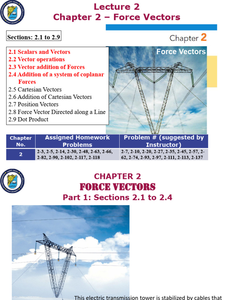 Force Vectors and Operations Overview | PDF | Euclidean Vector | Force