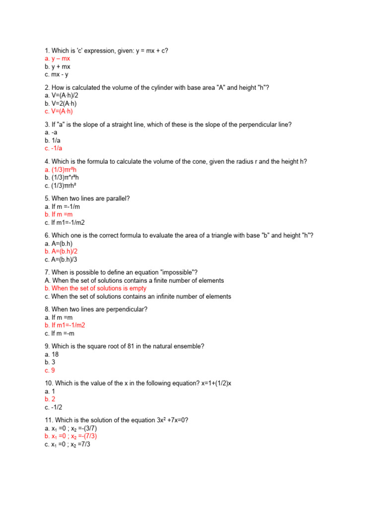 Math Problem Solving Questions | PDF | Numbers | Euclidean Geometry
