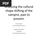 Download Analysing the Cultural Shape Shifting of the Vampire Past to Present by Emma Foster SN90660727 doc pdf