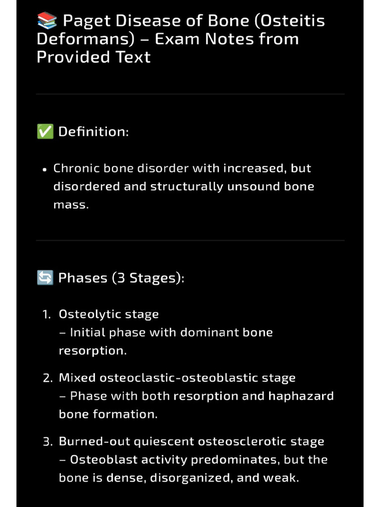 Paget Disease of Bone | PDF