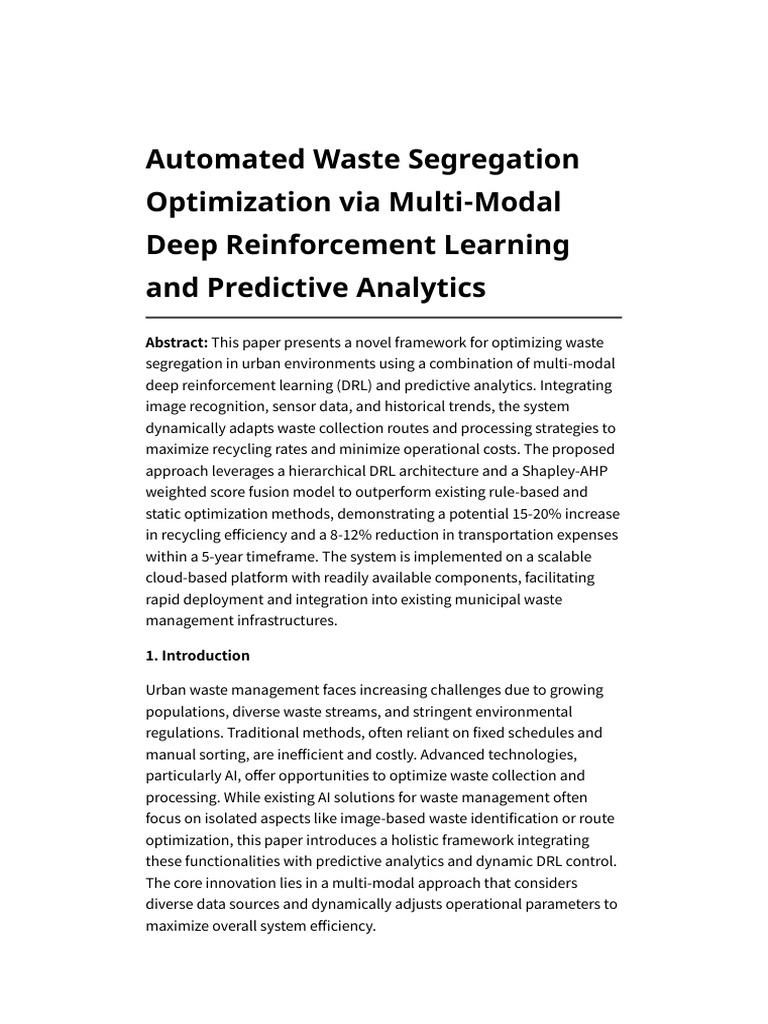 Waste Route Optimization Framework | PDF | Mathematical Optimization ...
