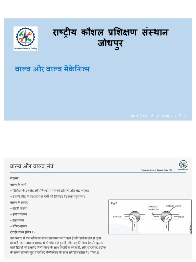 2-2-Valves AND VALVE MECHANISM-hindi | PDF