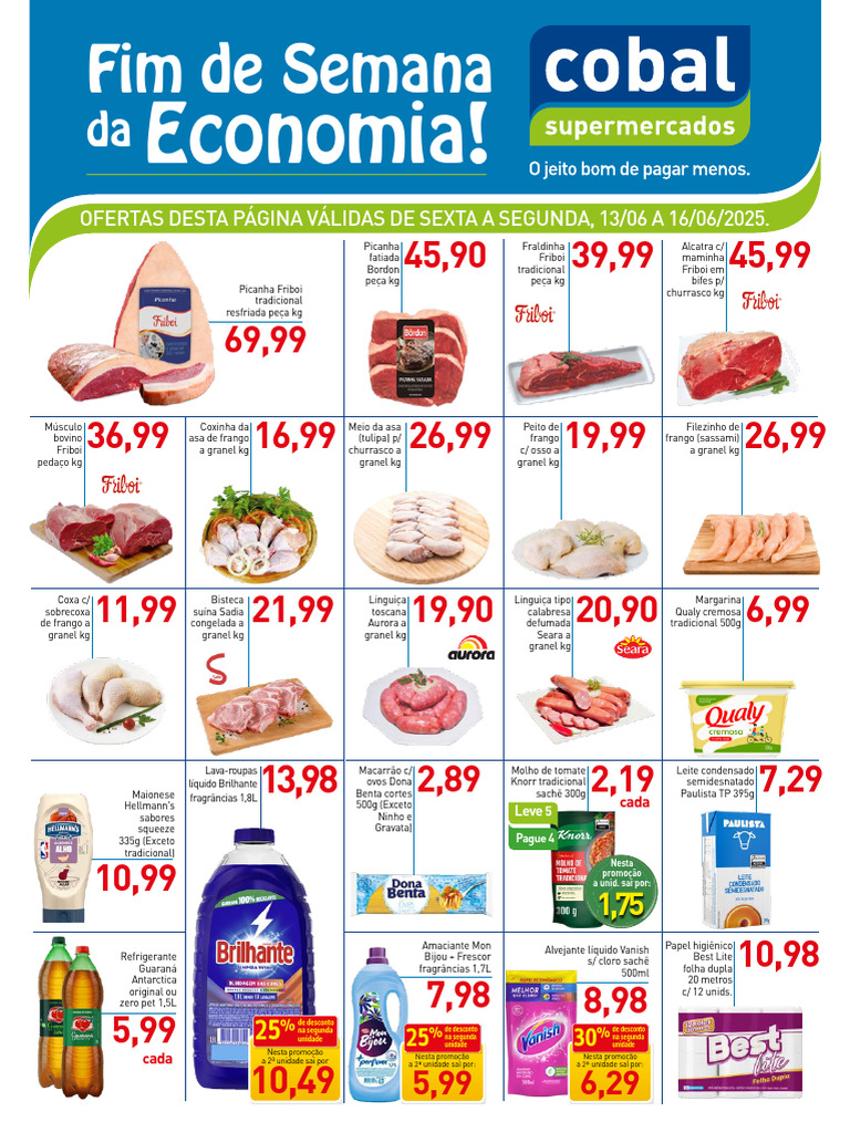 Fim de Semana Cobal! Val. 13.06 A 16.06.2025 | PDF | Alimentos