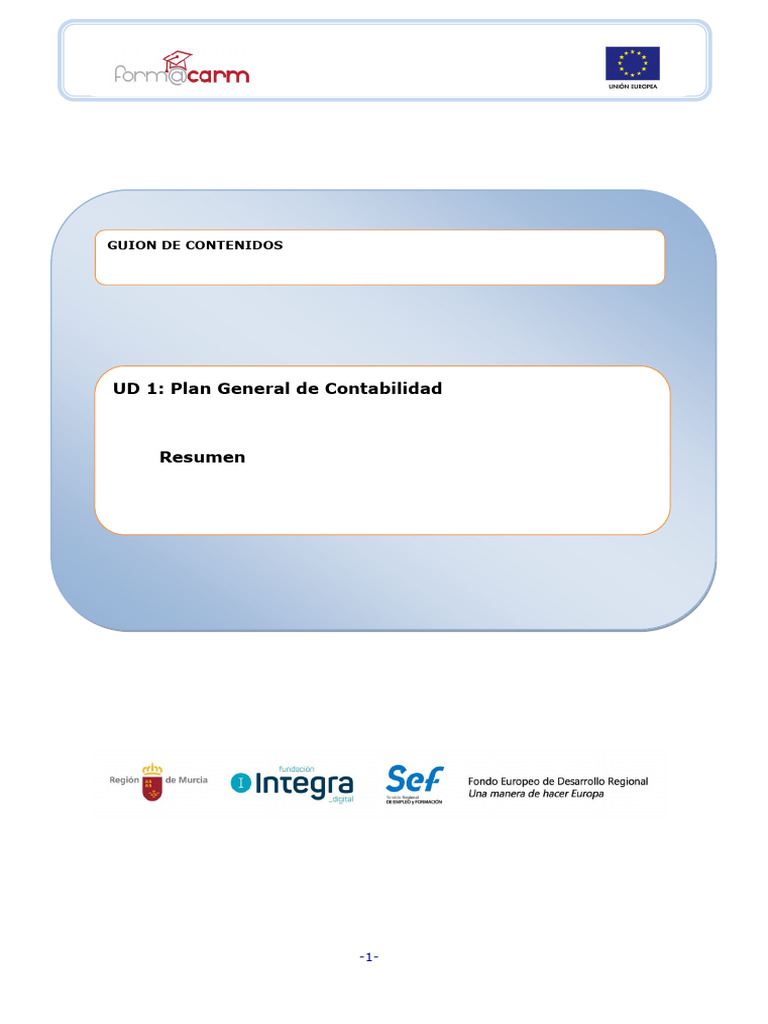 Contabilidad Avanzada UD1 RESUMEN | PDF | Contabilidad | Estado financiero