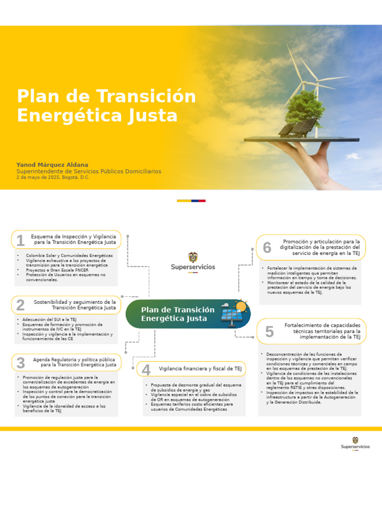 Plan de Transición Energética Justa - Superservicios | PDF | Economias
