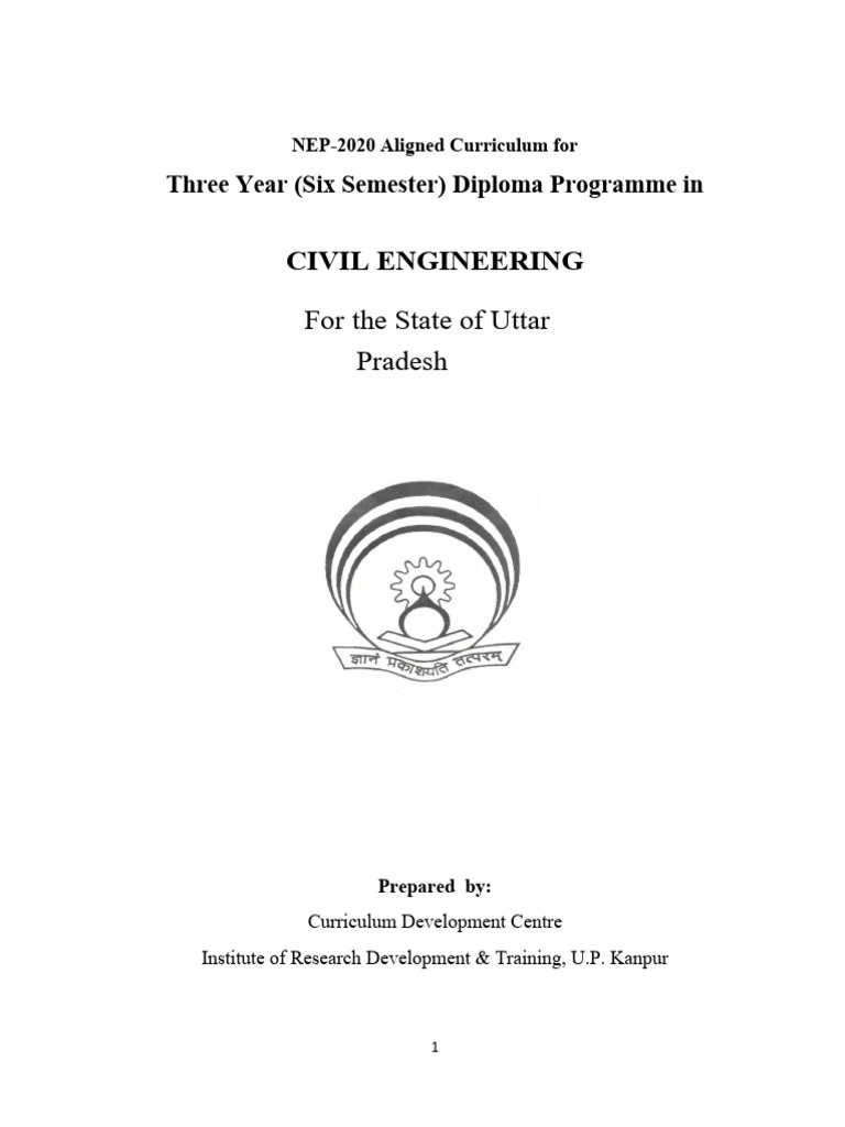 NEP-2020 Civil Engineering Diploma Curriculum | PDF | Bending | Surveying