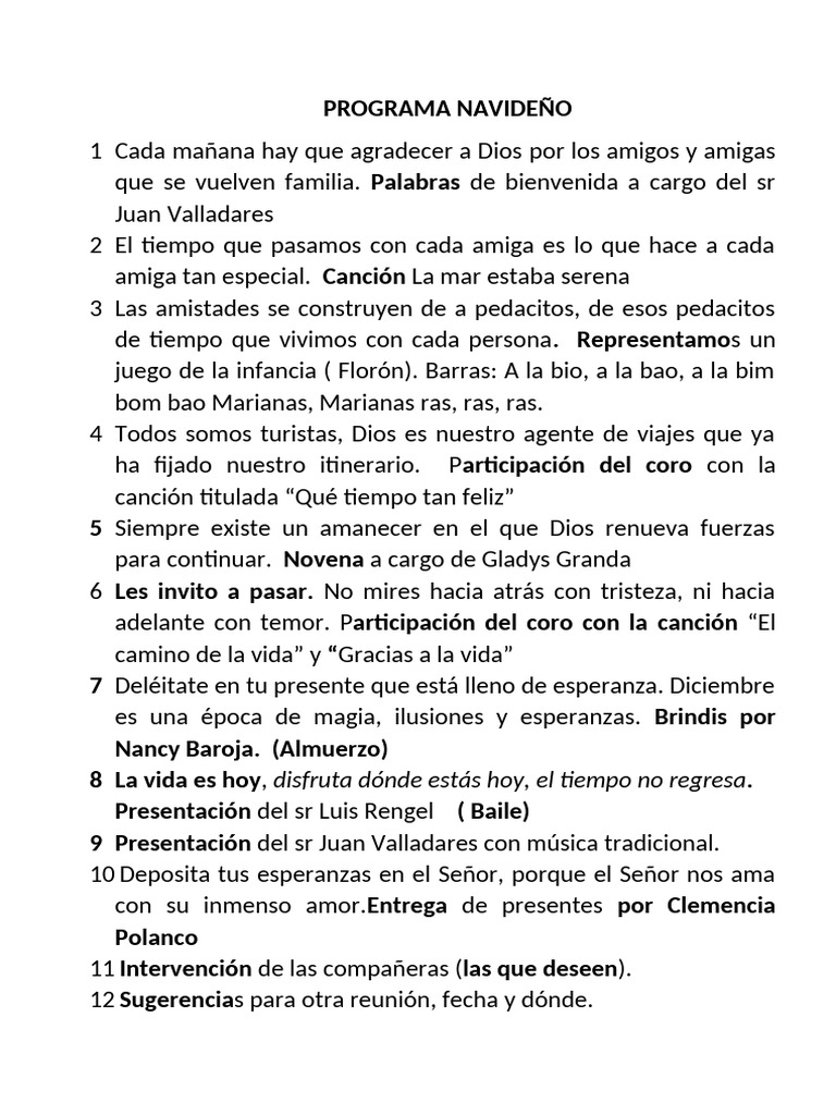 Programa Navideño | PDF