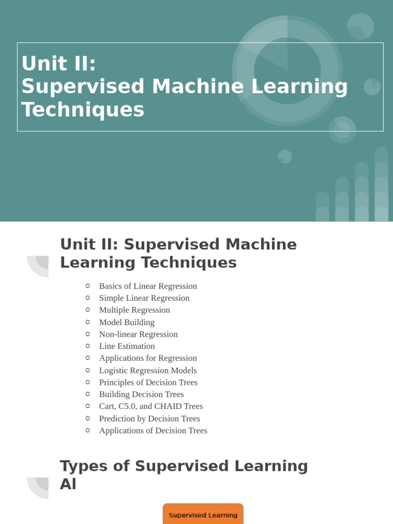 Supervised Machine Learning Techniques Guide | PDF | Receiver Operating ...