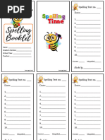 Spelling Booklet Template Design | PDF