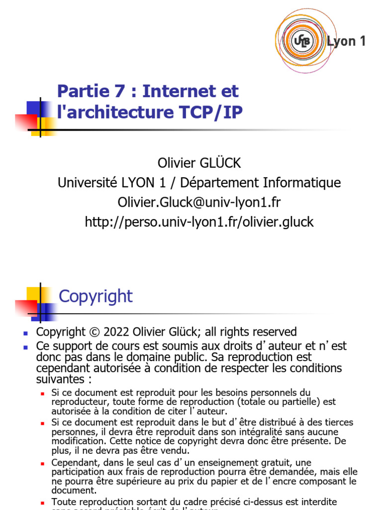 Architecture TCP/IP et Internet expliquée | PDF | Protocoles Internet ...
