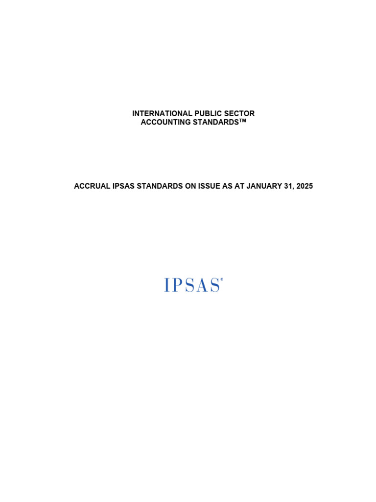 IPSAS Standards Update as of 2025 | PDF