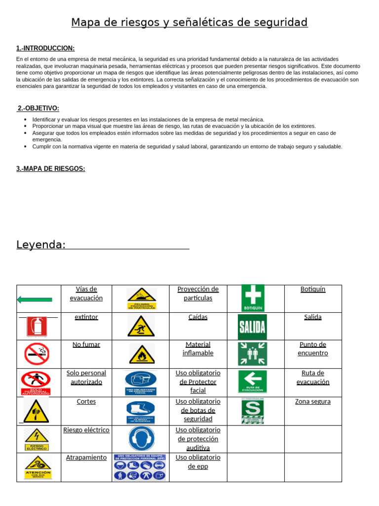 Mapa de Riesgos y Seguridad Laboral | PDF | Seguridad y salud ...