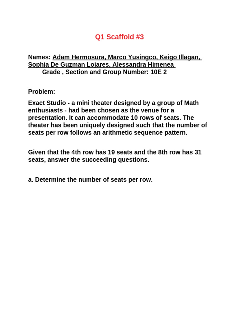 Math Scaffold #3 | PDF