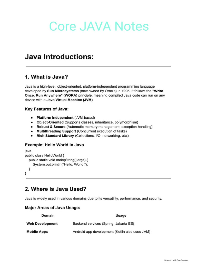 Core Java | PDF