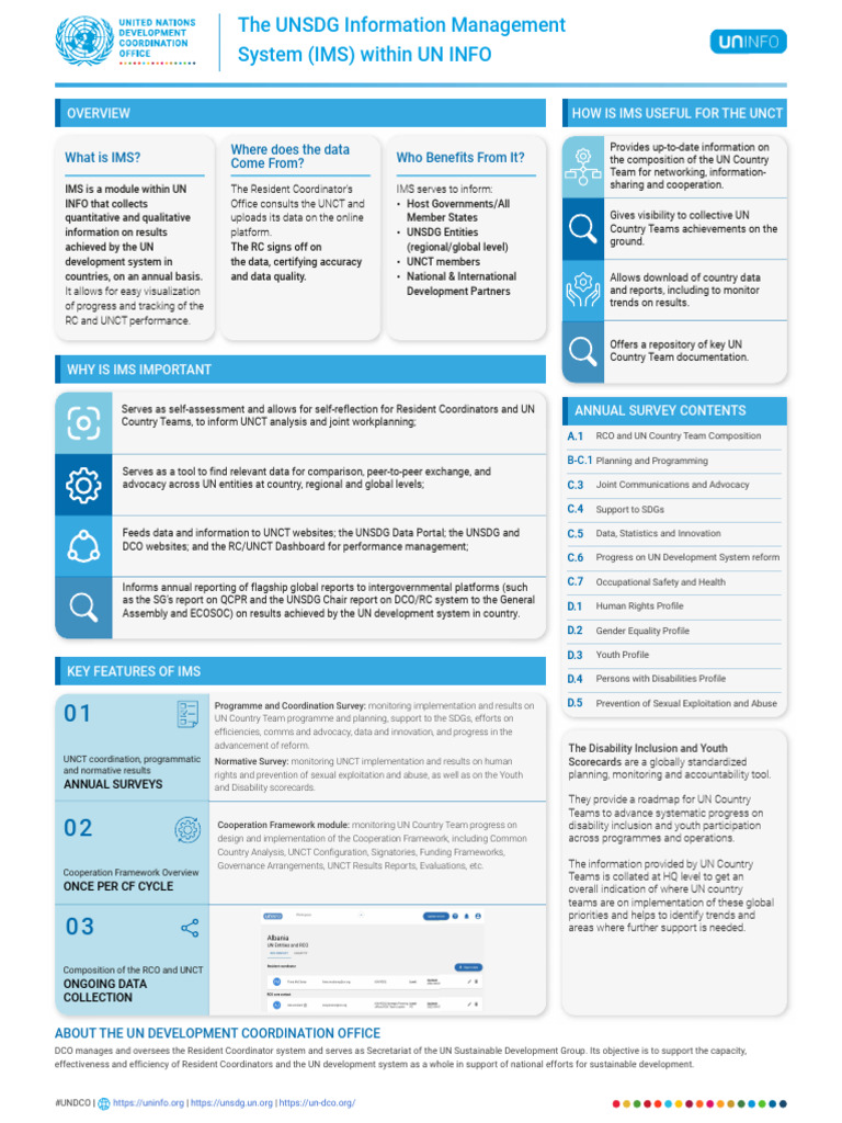 UNSDG Information Management System Overview | PDF | Data