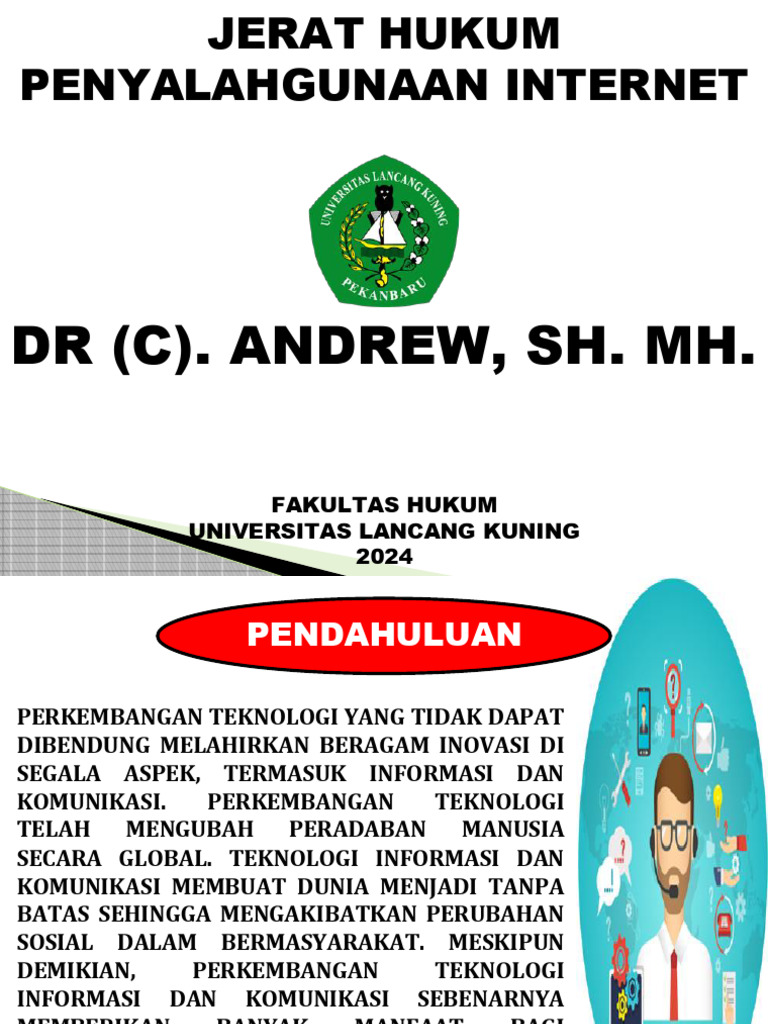 Jerat Hukum Penyalahgunaan Internet | PDF