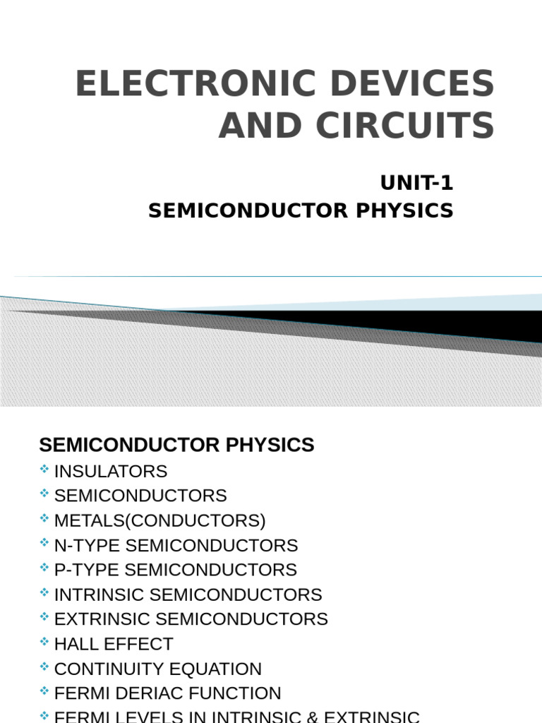 Understanding Semiconductor Physics | PDF | Electrical Resistivity And ...