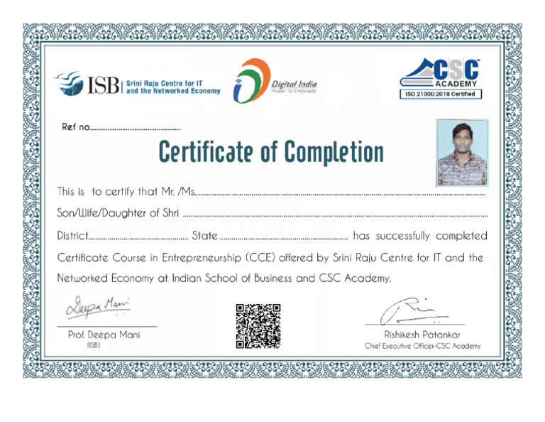CSC Certificate | PDF