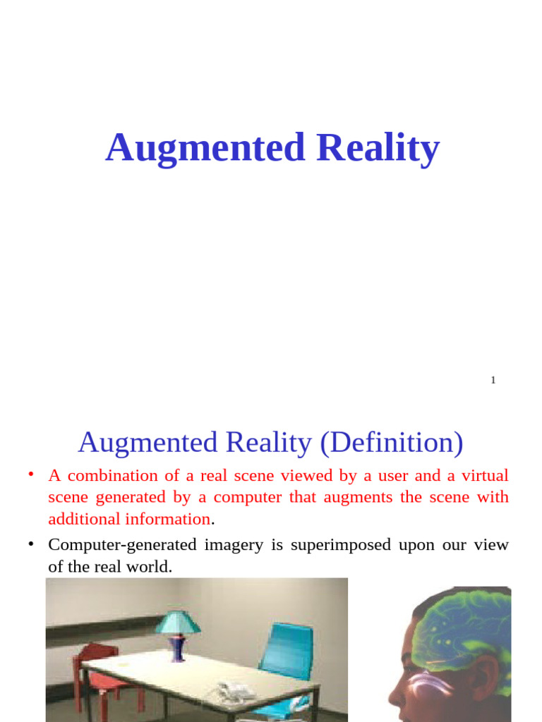 Understanding Augmented Reality Basics | PDF | Augmented Reality ...