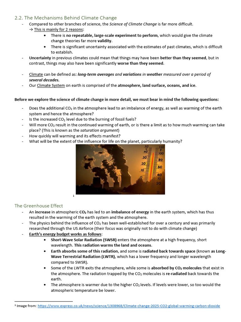 Understanding Climate Change Mechanisms | PDF | Greenhouse Effect ...