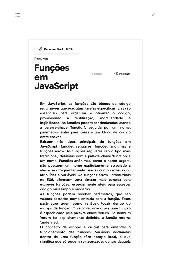 Funções em JavaScript: Tipos e Usos | PDF | Script Java | Escopo ...