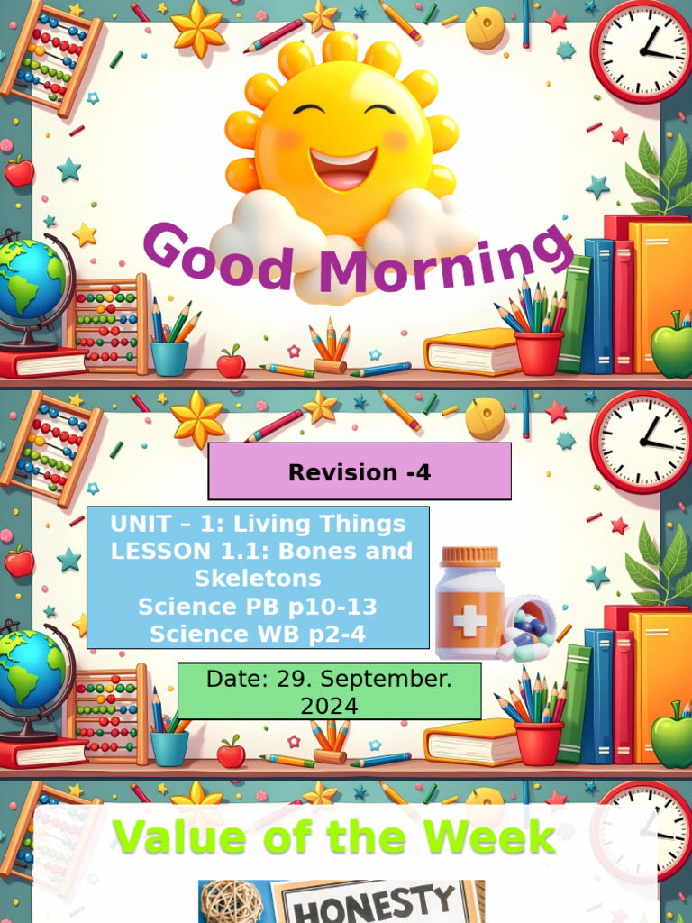 Term-1 Week 8 SCIENCE REVISION - L1 | PDF | Skeleton | Joint