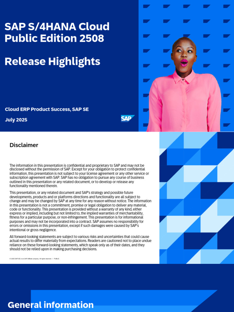 SAP S/4HANA Cloud 2508 Release Highlights | PDF | Cost Of Goods Sold ...