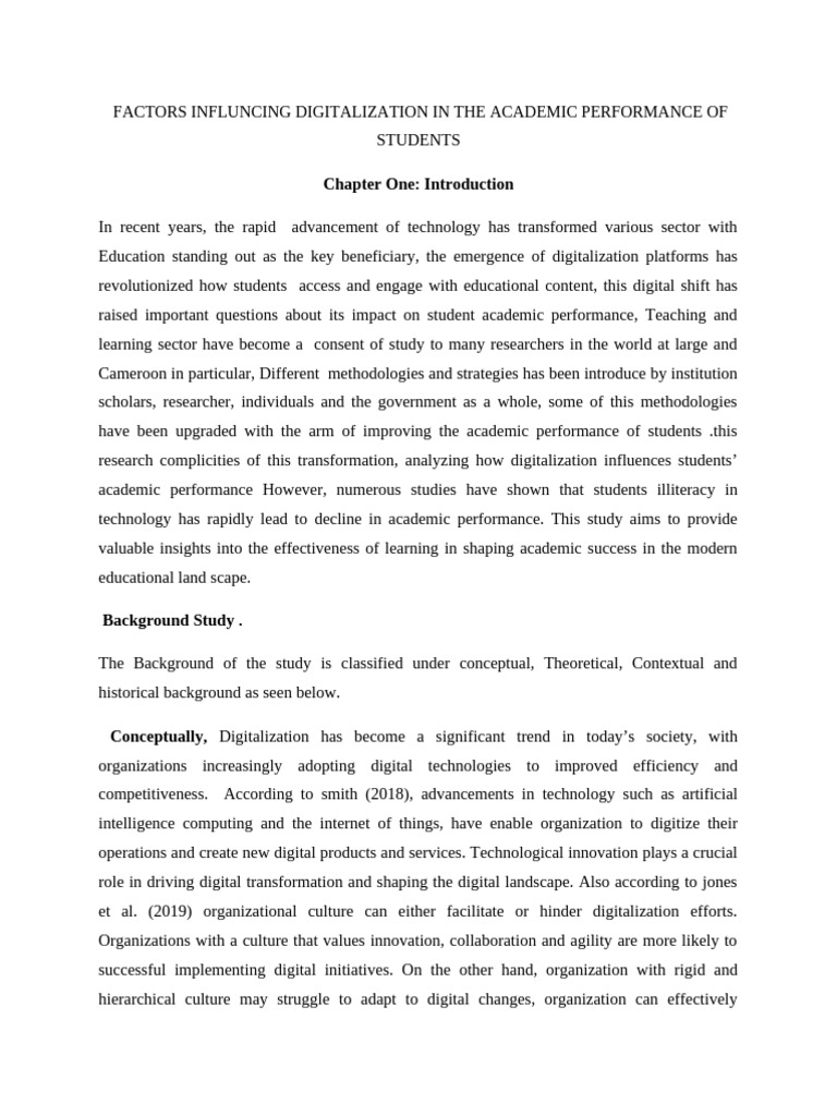 Impact of Digitalization on Student Performance | PDF | Statistics ...