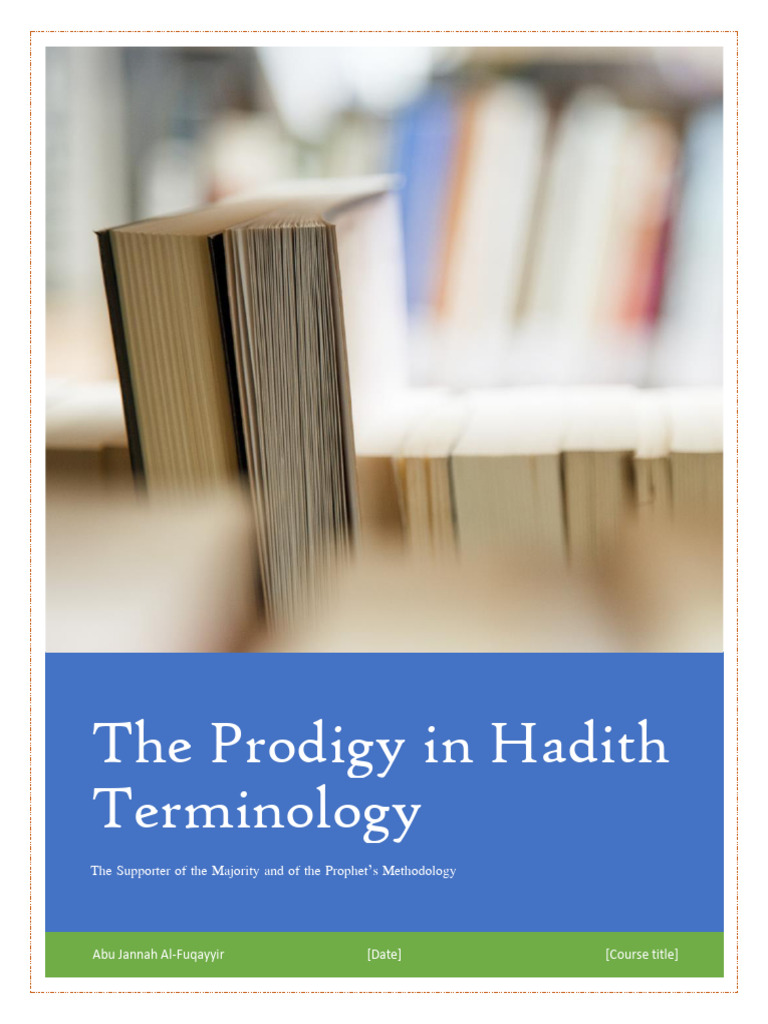 Prodigy in Hadith Terminology Guide | PDF | Hadith | Prophets And ...
